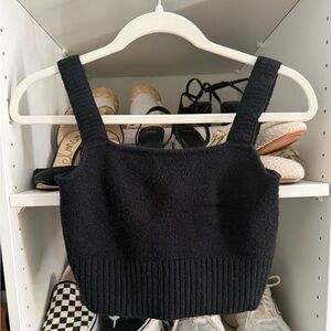 H&M Black Knit Crop Top
